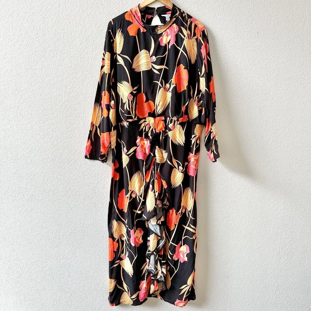 RIXO x Target Floral Open Back Cascade Ruffle Dress Size 24/26W - Picture 2 of 8